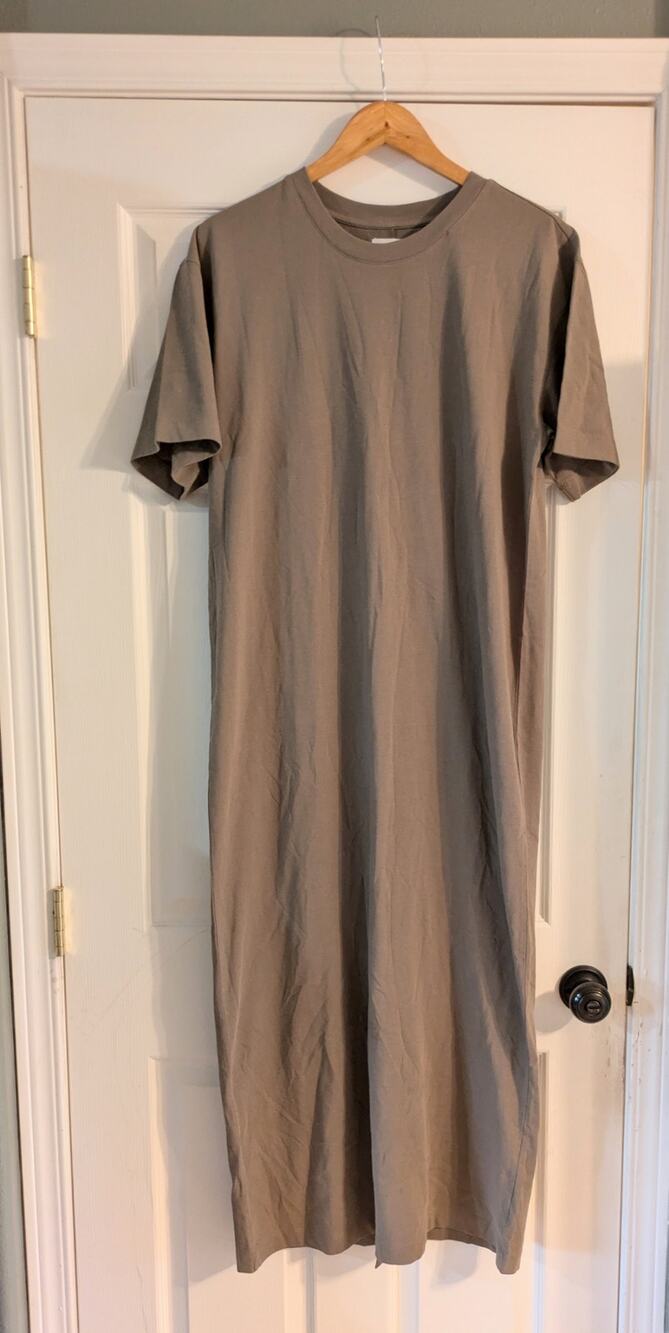 MATE The Label 100% Organic Cotton Heavyweight T-Shirt Dress M Maxi